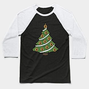 Money Christmas Tree Dollars Baseball T-Shirt